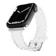 For Apple Watch SE 40mm Diamond Texture Lace Clear TPU Watch Band(Transparent) - Watch Bands by PMC TechLife | Online Shopping South Africa | PMC TechLife