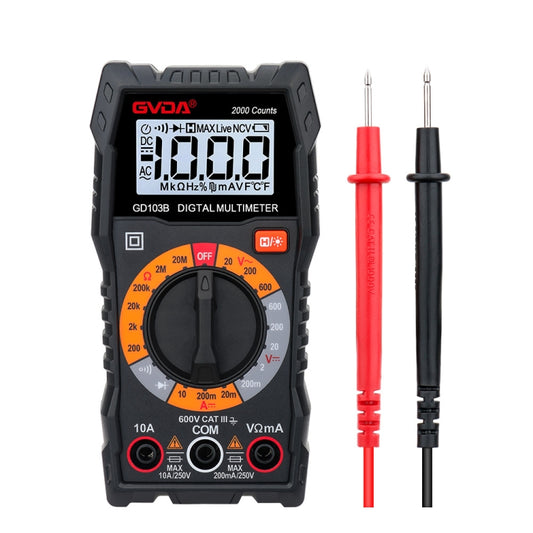 GVDA GD103B Multifunctional Digital Multimeter DMM Voltmeter - free shipping - PMC Jewellery - Order now!