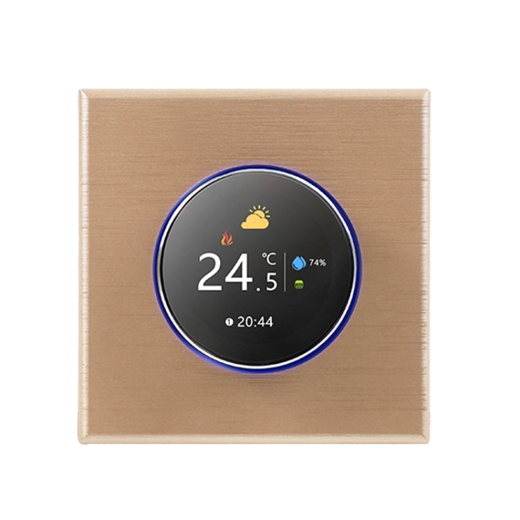 BHT-7000-GCLZB 240V AC 3A Smart Knob Thermostat Dry Junction Controller with Zigbee(Gold) - Thermostat & Thermometer by PMC Jewellery | Online Shopping South Africa | PMC Jewellery