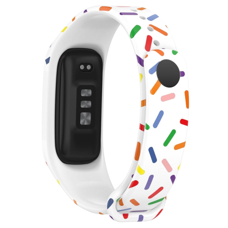 For OPPO Band Sports Rainbow Dots Silicone Watch Band(White) -  by PMC TechLife | Online Shopping South Africa | PMC TechLife