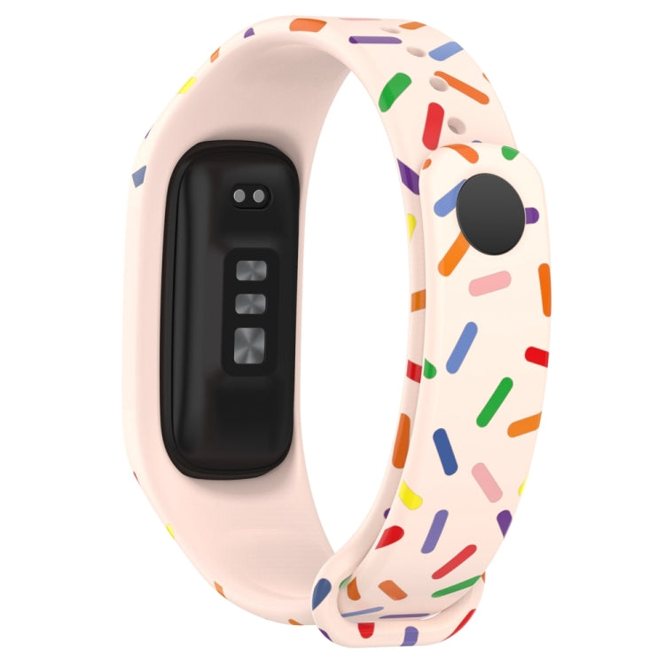 For OPPO Band Sports Rainbow Dots Silicone Watch Band(Light Pink) -  by PMC TechLife | Online Shopping South Africa | PMC TechLife