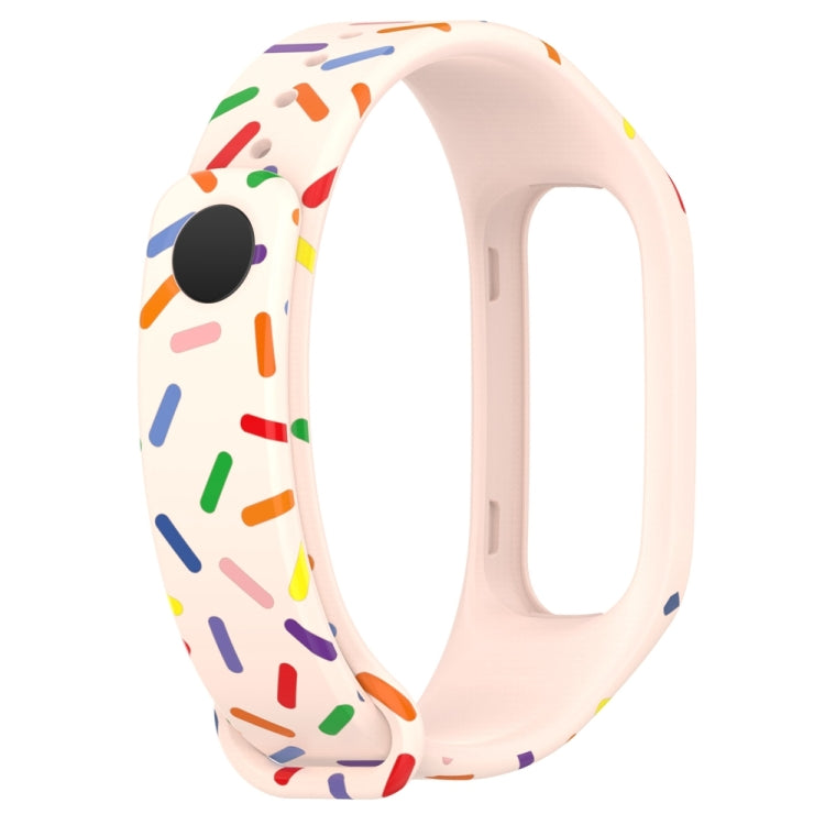 For OPPO Band Sports Rainbow Dots Silicone Watch Band(Light Pink) -  by PMC TechLife | Online Shopping South Africa | PMC TechLife