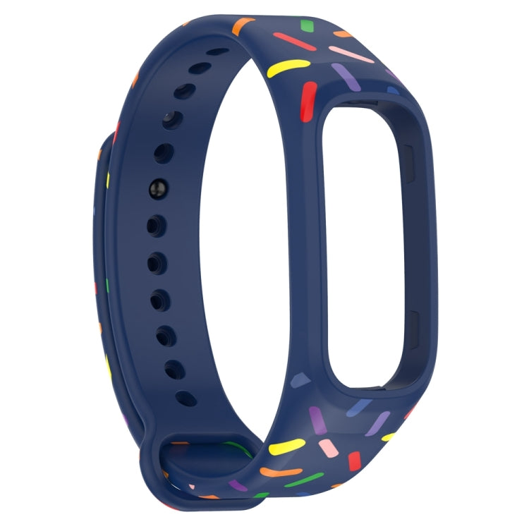 For OPPO Band Sports Rainbow Dots Silicone Watch Band(Midnight Blue) -  by PMC Jewellery | Online Shopping South Africa | PMC Jewellery