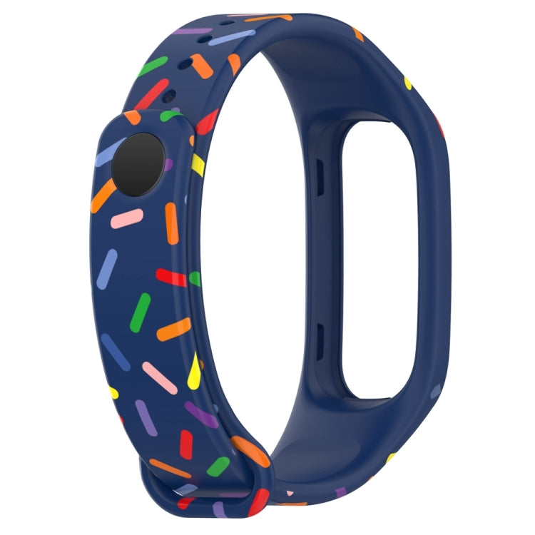 For OPPO Band Sports Rainbow Dots Silicone Watch Band(Midnight Blue) -  by PMC Jewellery | Online Shopping South Africa | PMC Jewellery