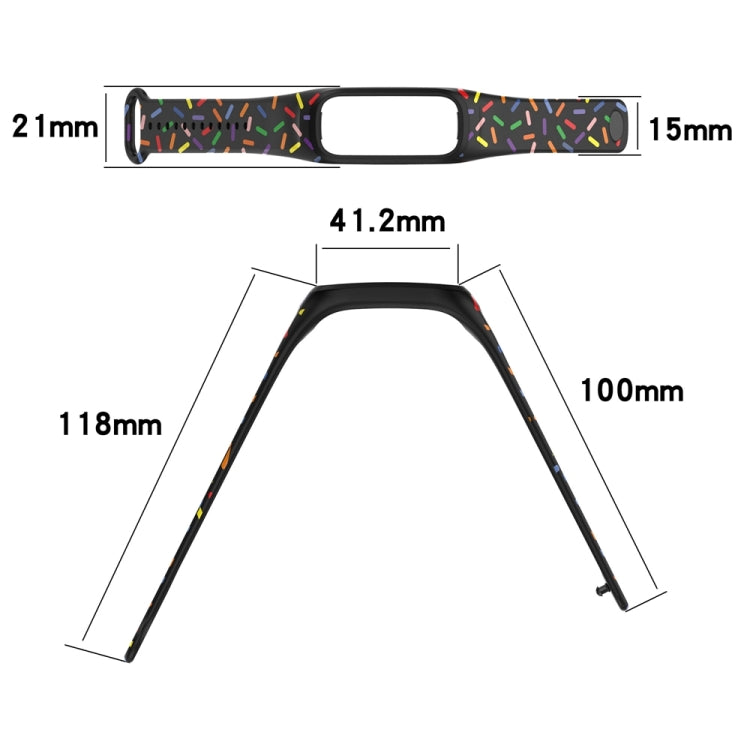 For OPPO Band Sports Rainbow Dots Silicone Watch Band(Midnight Blue) -  by PMC Jewellery | Online Shopping South Africa | PMC Jewellery