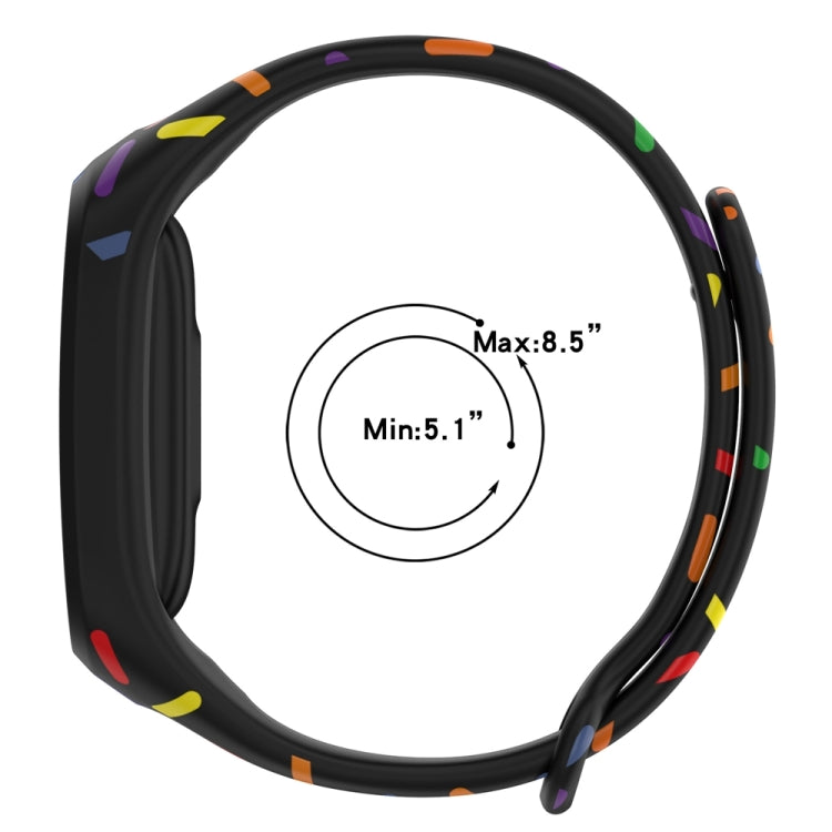 For OPPO Band Sports Rainbow Dots Silicone Watch Band(Light Pink) -  by PMC TechLife | Online Shopping South Africa | PMC TechLife