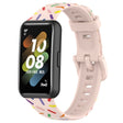 For Huawei Band 7 Sports Rainbow Dots Silicone Watch Band(Light Pink) - Watch Bands by PMC TechLife | Online Shopping South Africa | PMC TechLife