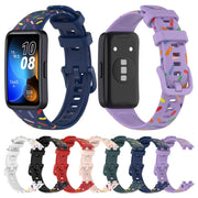 For Huawei Band 10 / 9 / 8 Sports Rainbow Dots Silicone Watch Band(Red)