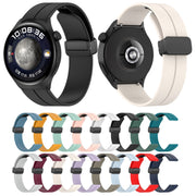 For Huawei Watch 4 / Watch 4 Pro Folding Buckle Silicone Watch Band(Space Grey)