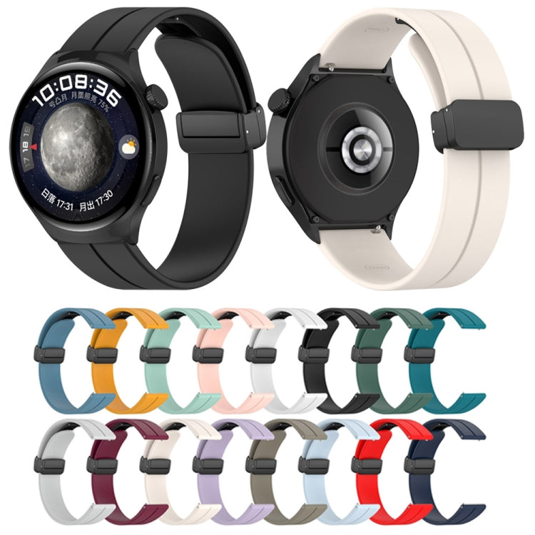 For Huawei Watch 4 / Watch 4 Pro Folding Buckle Silicone Watch Band(Yellow) - Watch Bands by PMC TechLife | Online Shopping South Africa | PMC TechLife