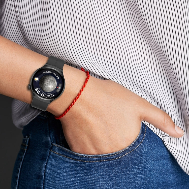 For Huawei Watch 4 / Watch 4 Pro Folding Buckle Silicone Watch Band(Space Grey)