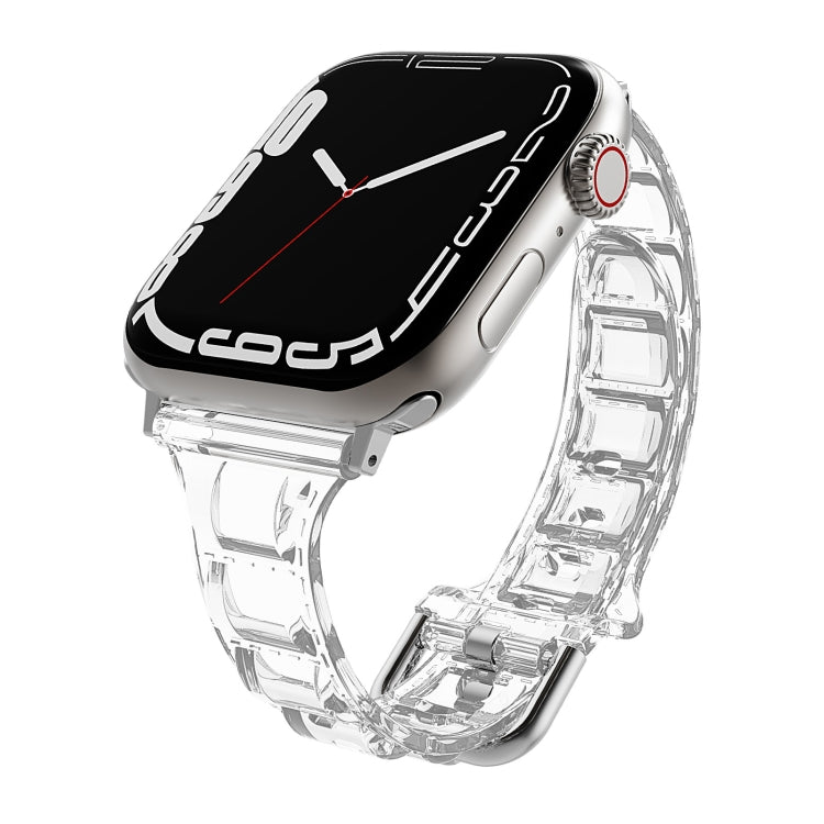 For Apple Watch Ultra 49mm Cube Airbag Clear TPU Watch Band(Transparent) - Watch Bands by PMC TechLife | Online Shopping South Africa | PMC TechLife