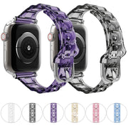 For Apple Watch 38mm Cube Airbag Clear TPU Watch Band(Red)