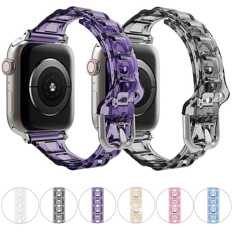 For Apple Watch 38mm Cube Airbag Clear TPU Watch Band(Red)