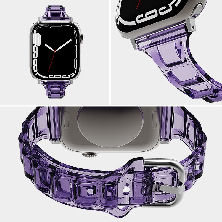 For Apple Watch 5 44mm Cube Airbag Clear TPU Watch Band(Transparent) - Watch Bands by PMC TechLife | Online Shopping South Africa | PMC TechLife