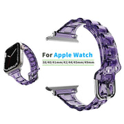 For Apple Watch 38mm Cube Airbag Clear TPU Watch Band(Red)