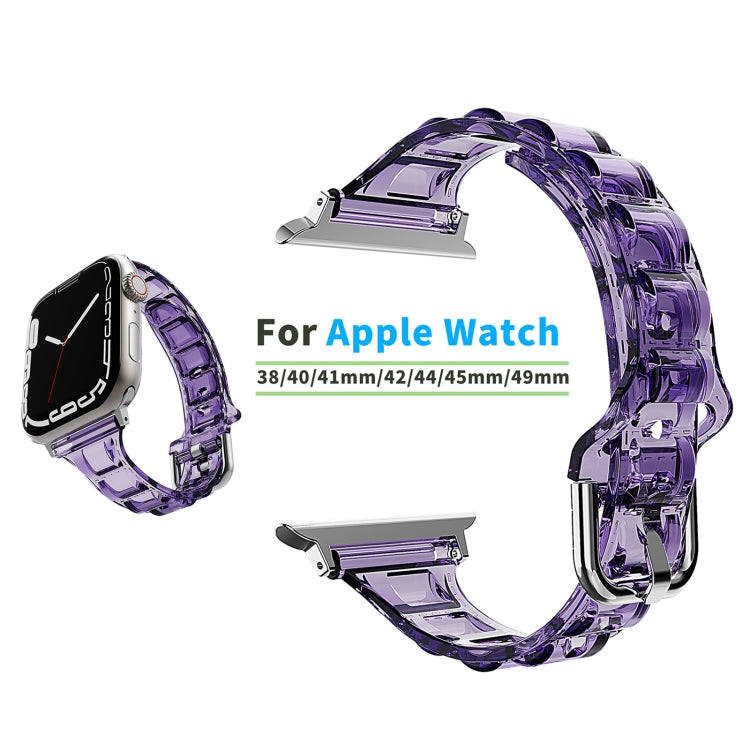 For Apple Watch 38mm Cube Airbag Clear TPU Watch Band(Blue)