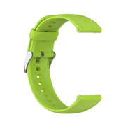 For Huawei Watch 4 / Watch 4 Pro Solid Color Silicone Stainless Steel Silver Buckle Watch Band(Lime Green)