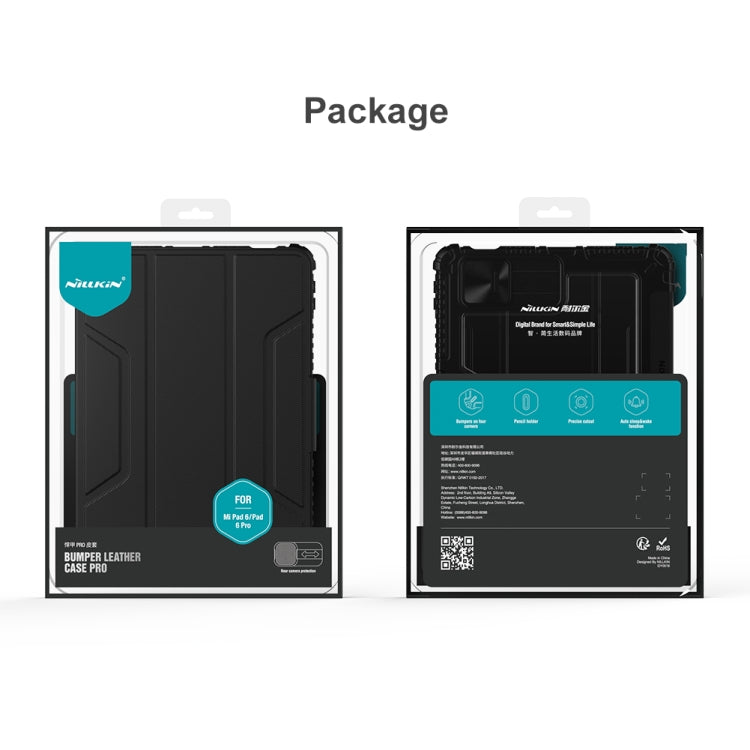 For Xiaomi Pad 6 / Pad 6 Pro NILLKIN Bumper Pro Camshield Tablet Leather Case(Blue) -  by NILLKIN | Online Shopping South Africa | PMC TechLife