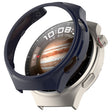 For Huawei Watch 4 Pro Half Coverage Hollowed Watch Protective Case + Hydrogel Film Set(Ink Blue) - Watch Cases by PMC TechLife | Online Shopping South Africa | PMC TechLife