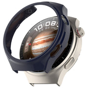 For Huawei Watch 4 Pro Half Coverage Hollowed Watch Protective Case + Hydrogel Film Set(Ink Blue)