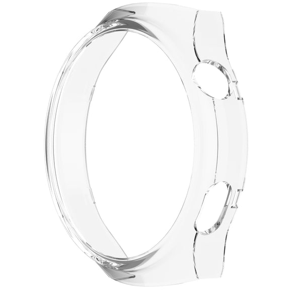 For Huawei Watch 4 Pro Half Coverage Hollowed Watch Protective Case + Hydrogel Film Set(Transparent White)