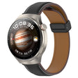 For Huawei Watch 4 / Watch 4 Pro Folding Buckle Genuine Leather Watch Band(Black) - Watch Bands by PMC TechLife | Online Shopping South Africa | PMC TechLife