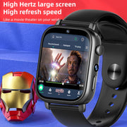 UNIWA X1S 1.9 inch IP67 Water-resistant 4G Android 8.1 Dual Cameras Smart Watch Support Temperature Measurement, Specification:2G+16G(Black)
