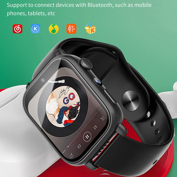 UNIWA X1S 1.9 inch IP67 Water-resistant 4G Android 8.1 Dual Cameras Smart Watch Support Temperature Measurement, Specification:2G+16G(Black)