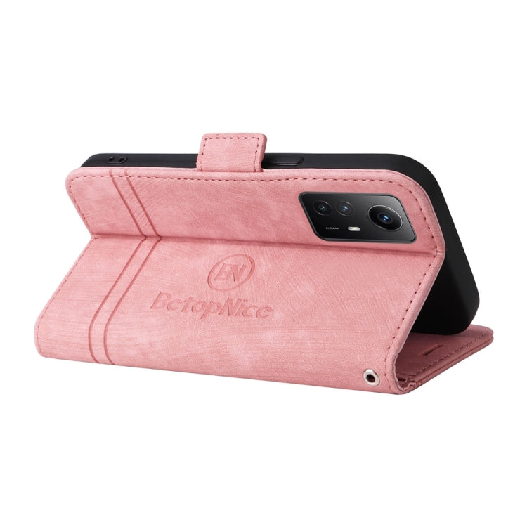 For Xiaomi Redmi Note 12S 4G Global BETOPNICE Dual-side Buckle Leather Phone Case(Pink) - free shipping - PMC TechLife - Order now!