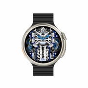 Z78 Ultra 1.52 inch Round Screen HD Smart Watch Supports Heart Rate/Blood Oxygen Monitoring(Black)