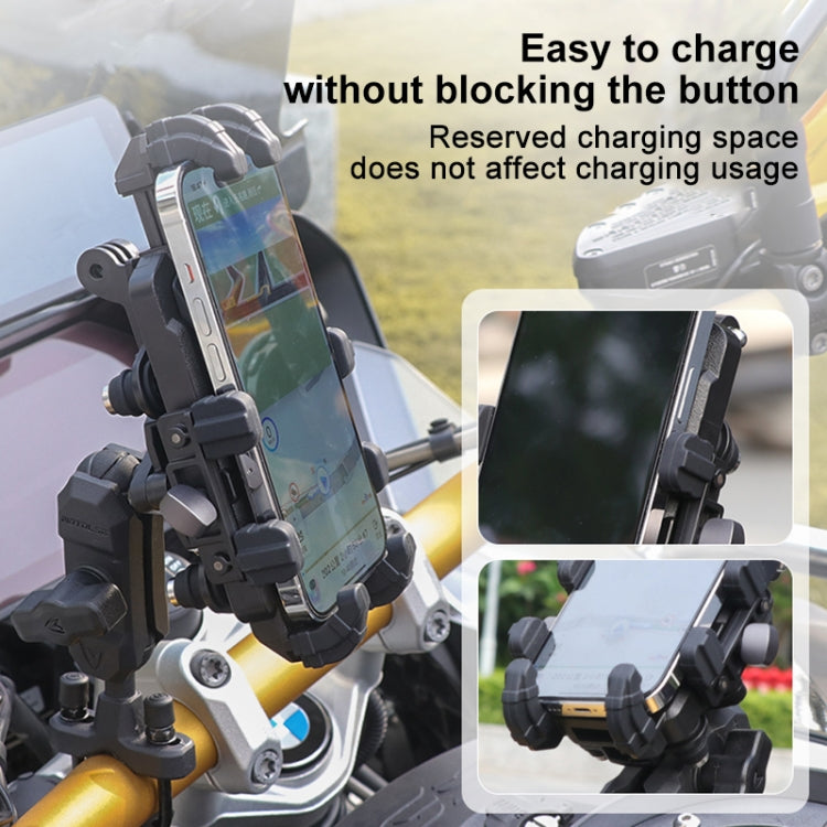 MOTOSLG Crab Motorcycle Phone Clamp Bracket U-Type Headbar Mount(Black) - free shipping - PMC TechLife - Order now!