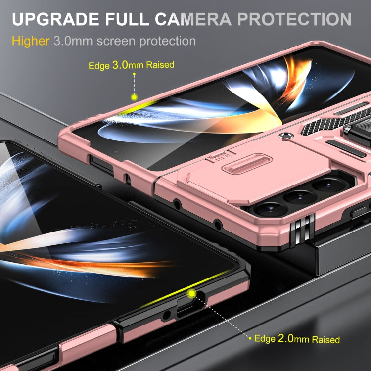 For Samsung Galaxy Z Fold5 5G Armor PC + TPU Camera Shield Phone Case(Rose Gold) - free shipping - PMC TechLife - Order now!