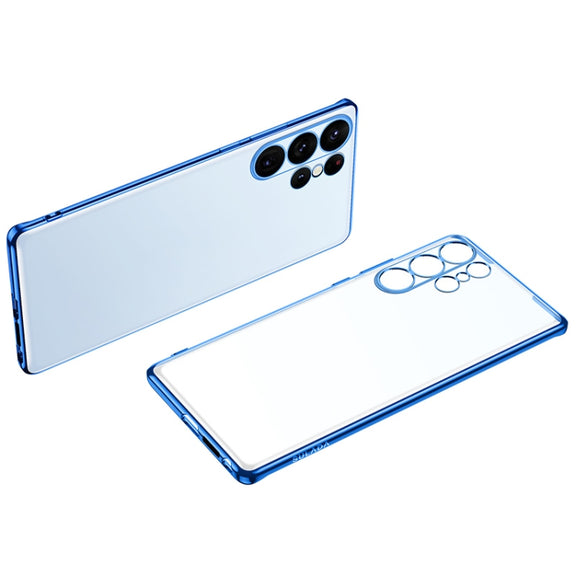 For Samsung Galaxy S23 Ultra 5G SULADA Electroplating Frosted TPU Phone Case(Blue)