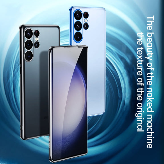 For Samsung Galaxy S23 Ultra 5G SULADA Electroplating Frosted TPU Phone Case(Black)