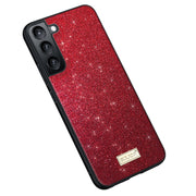 For Samsung Galaxy S23+ 5G SULADA Glittery TPU Hybrid Handmade Leather Phone Case(Red)