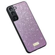 For Samsung Galaxy S23 5G SULADA Glittery TPU Hybrid Handmade Leather Phone Case(Purple)