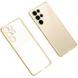 For Samsung Galaxy S23 Ultra 5G SULADA Shockproof Plating TPU Transparent Phone Case(Gold) - Galaxy S23 Ultra 5G Cases by SULADA | Online Shopping South Africa | PMC TechLife | Buy Now Pay Later Mobicred