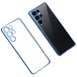 For Samsung Galaxy S23 Ultra 5G SULADA Shockproof Plating TPU Transparent Phone Case(Blue) - Galaxy S23 Ultra 5G Cases by SULADA | Online Shopping South Africa | PMC TechLife | Buy Now Pay Later Mobicred