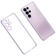 For Samsung Galaxy S23 Ultra 5G SULADA Shockproof Plating TPU Transparent Phone Case(Purple) - Galaxy S23 Ultra 5G Cases by SULADA | Online Shopping South Africa | PMC TechLife | Buy Now Pay Later Mobicred