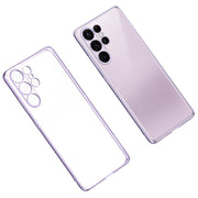 For Samsung Galaxy S23 Ultra 5G SULADA Shockproof Plating TPU Transparent Phone Case(Purple)