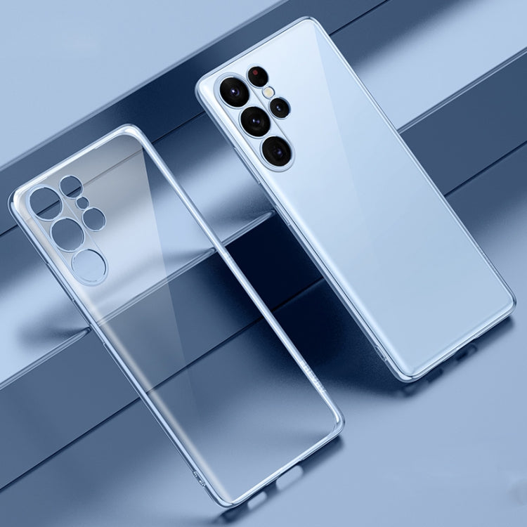 For Samsung Galaxy S23 Ultra 5G SULADA Shockproof Plating TPU Transparent Phone Case(New Blue) - Galaxy S23 Ultra 5G Cases by SULADA | Online Shopping South Africa | PMC TechLife