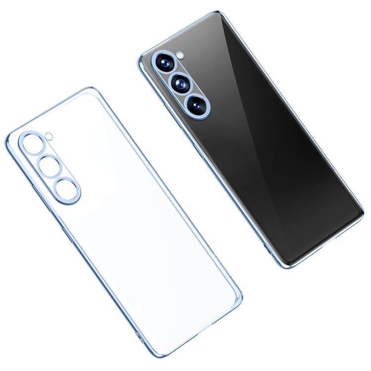 For Samsung Galaxy S23 5G SULADA Shockproof Plating TPU Transparent Phone Case(New Blue) - Galaxy S23 5G Cases by SULADA | Online Shopping South Africa | PMC TechLife