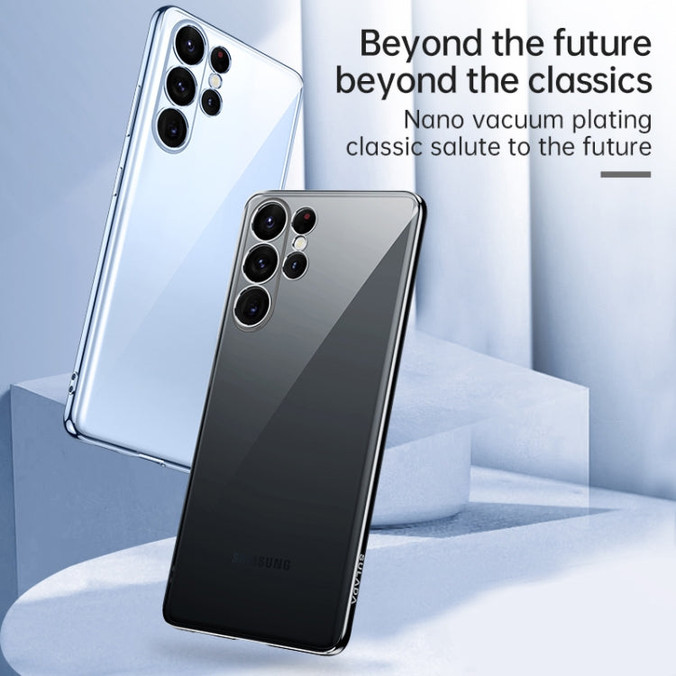 For Samsung Galaxy S23 5G SULADA Shockproof Plating TPU Transparent Phone Case(Silver) - Galaxy S23 5G Cases by SULADA | Online Shopping South Africa | PMC TechLife