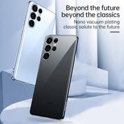 For Samsung Galaxy S23 5G SULADA Shockproof Plating TPU Transparent Phone Case(New Blue)