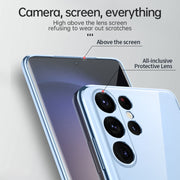 For Samsung Galaxy S23 Ultra 5G SULADA Shockproof Plating TPU Transparent Phone Case(Black)