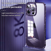 For iPhone 14 Plus SULADA Glittery TPU + Tempered Glass Phone Case(Blue)