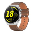 KT62 1.36 inch TFT Round Screen Smart Watch Supports Bluetooth Call/Blood Oxygen Monitoring, Strap:Leather Strap(Silver) - Smart Watches by PMC TechLife | Online Shopping South Africa | PMC TechLife