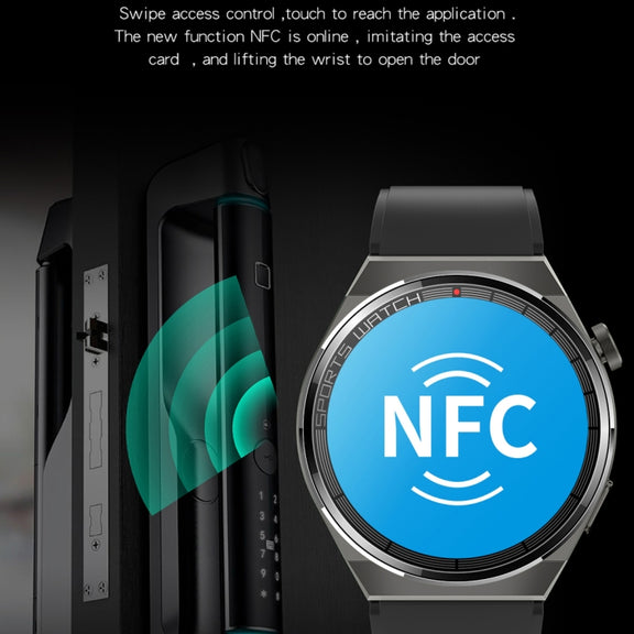 KT62 1.36 inch TFT Round Screen Smart Watch Supports Bluetooth Call/Blood Oxygen Monitoring, Strap:Leather Strap(Black)