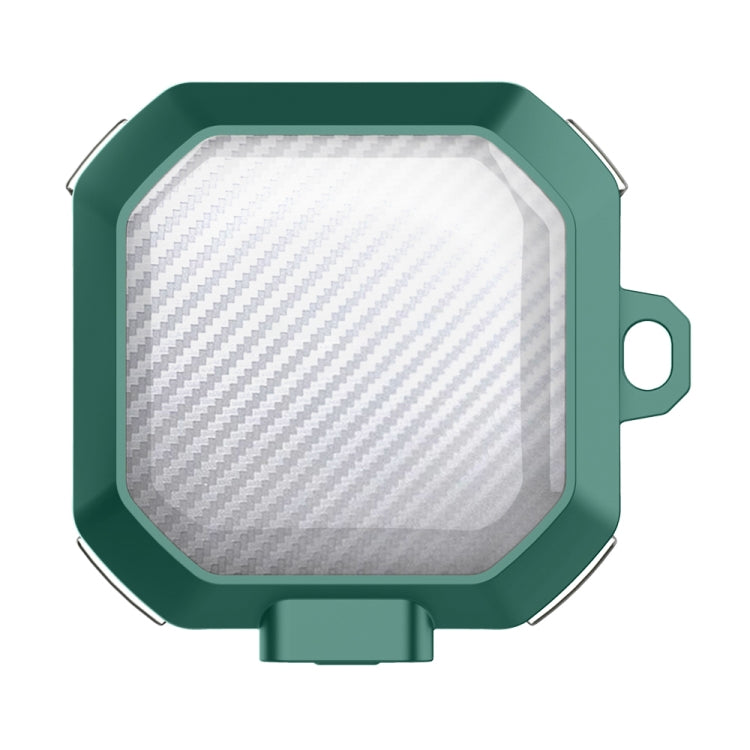 For Samsung Buds Live / Buds2 / Pro / 2Pro TPU + PC Transparent Carbon Fiber Wireless Earphones Protective Case With Switch(Green) - Samsung Earphone Case by PMC TechLife | Online Shopping South Africa | PMC TechLife